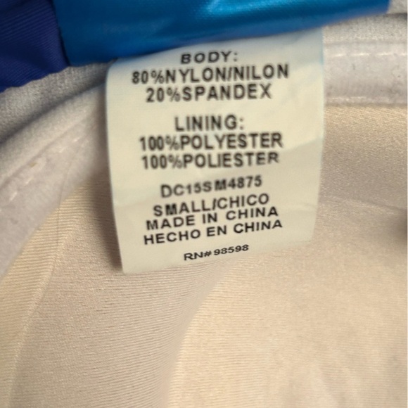 DC Comics sexy Supergirl two piece swimsuit bikini. Cinched bottoms. Padded bra. - Picture 5 of 6